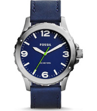 Horlogeband Fossil JR1474 Leder Blauw 22mm