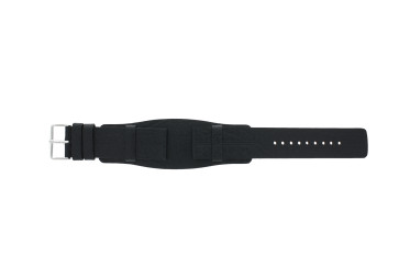 Horlogeband Fossil JR8214 Onderliggend Leder Zwart 22mm