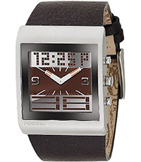 Horlogeband Fossil JR9453 Leder Bruin 37mm