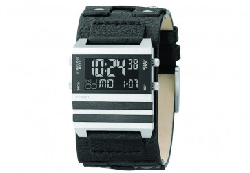 Horlogeband Fossil JR9747 Leder Zwart