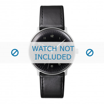 Junghans horlogeband 027/3400.00 Leder Zwart 20mm + standaard stiksel