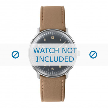 Junghans horlogeband 027/3401.00 Leder Beige 20mm + standaard stiksel
