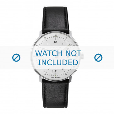 Junghans horlogeband 027/4700.00 Leder Zwart 20mm + standaard stiksel