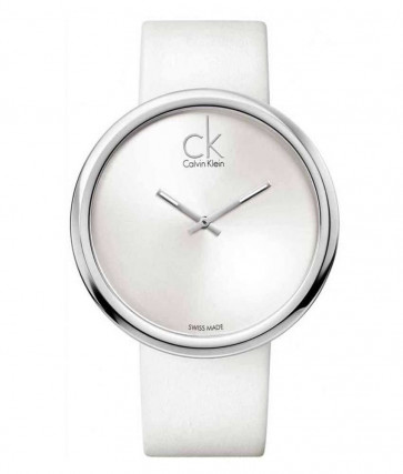 Horlogeband Calvin Klein KOV23120 / K600000037 Leder Wit 22mm