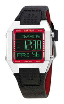 Horlogeband K5334-6 (BC04712) Leder Zwart