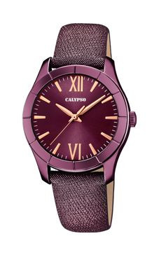 Horlogeband Calypso K5718/5 Leder Paars 17mm
