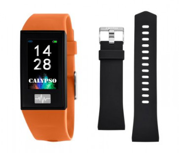 Horlogeband Smartwatch Calypso K8500-3 Kunststof/Plastic Zwart 13mm