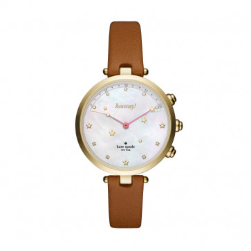 Horlogeband Smartwatch Kate Spade New York KST23203 Leder Bruin 12mm