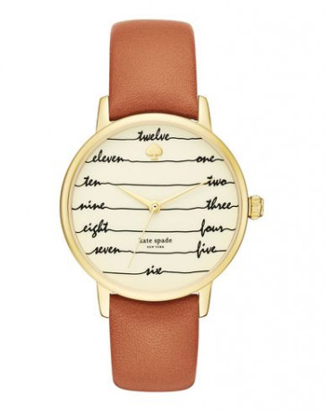 Horlogeband Kate Spade New York KSW1237 Leder Bruin 16mm