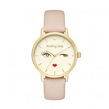 Horlogeband Kate Spade New York KSW9025 Leder Roze 16mm