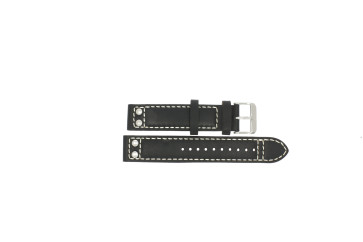 Horlogeband Seiko V176-0AG0 / SSC423P1 / L0F8012J0 Leder Zwart 20mm