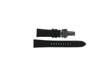 Horlogeband Seiko V192-0AH0 / SSC923P1 / L0PD011M0 Leder/Kunststof Zwart 21mm
