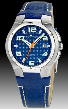 Horlogeband Lotus 15382-2 Leder Blauw 13mm