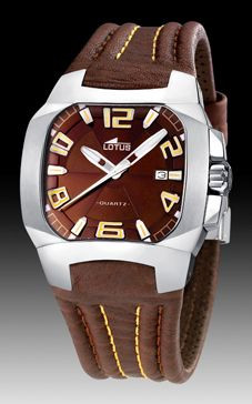 Horlogeband Lotus 15507-5 / 15502-8 Leder Bruin 18mm