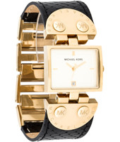 Horlogeband Michael Kors MK2113 Leder Zwart 26mm