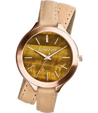 Horlogeband Michael Kors MK2328 Onderliggend Leder Roze 12mm