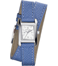 Horlogeband Michael Kors MK2339 Onderliggend Leder Blauw 14mm
