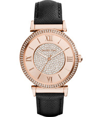 Horlogeband Michael Kors MK2376 Leder Zwart 18mm