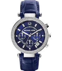 Horlogeband Michael Kors MK2384 Leder Blauw 21mm