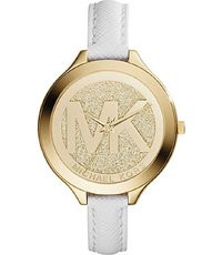 Horlogeband Michael Kors MK2389 Leder Wit 12mm