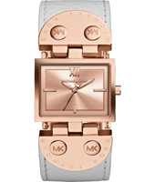 Horlogeband Michael Kors MK2396 Leder Wit 26mm