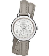 Horlogeband Michael Kors MK2403 Onderliggend Leder Grijs 12mm