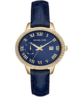 Horlogeband Michael Kors MK2429 Leder Blauw 18mm