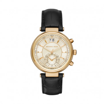 Horlogeband Michael Kors MK2433 Leder Zwart 12mm