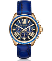 Horlogeband Michael Kors MK2450 Leder Blauw 20mm