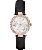 Horlogeband Michael Kors MK2462 Leder Zwart 16mm