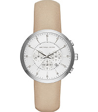 Horlogeband Michael Kors MK2564 Leder Beige 20mm