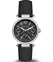 Horlogeband Michael Kors MK2566 Leder Zwart 16mm