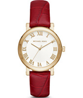 Horlogeband Michael Kors MK2618 Leder Rood 18mm