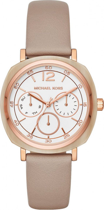 Horlogeband Michael Kors MK2673 Leder Beige 18mm