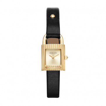 Horlogeband (Band + Kastcombinatie) Michael Kors MK2692 Leder Zwart 12mm