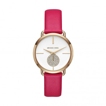 Horlogeband Michael Kors MK2710 Leder Roze 16mm