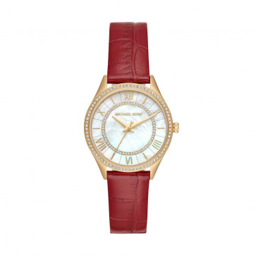 Horlogeband Michael Kors MK2756 Leder Rood 16mm
