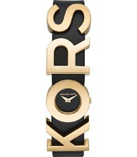Horlogeband Michael Kors MK2852 Leder Zwart 16mm