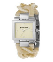 Horlogeband Michael Kors MK4108 Kunststof/Plastic Beige 24mm