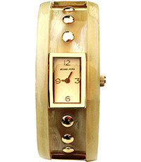 Horlogeband (Band + Kastcombinatie) Michael Kors MK4129 Onderliggend Kunststof/Plastic Beige 29mm