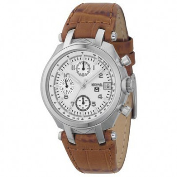 Michael Kors horlogeband MK5010 Leder Bruin + bruin stiksel