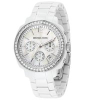 Horlogeband (Band + Kastcombinatie) Michael Kors MK5079 Kunststof/Plastic Wit 18mm