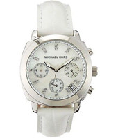 Horlogeband Michael Kors MK5094 Leder Wit 18mm