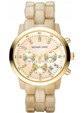 Horlogeband Michael Kors MK5217 Kunststof/Plastic Beige 22mm