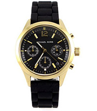 Horlogeband Michael Kors MK5408 Silicoon Zwart 18mm