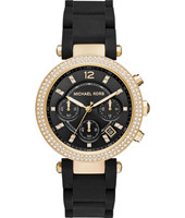 Horlogeband Michael Kors MK6404 Silicoon Zwart 20mm