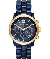 Horlogeband Michael Kors MK6236 Kunststof/Plastic Blauw 22mm