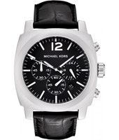 Horlogeband Michael Kors MK8118 Leder Zwart 22mm