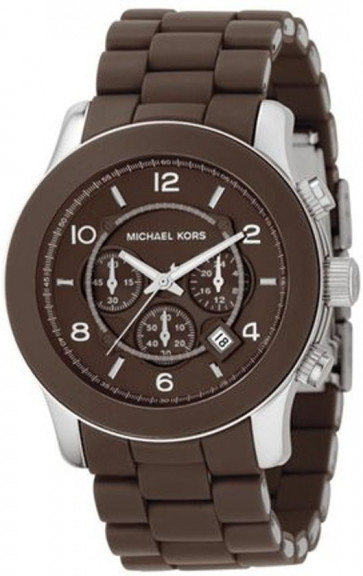Horlogeband Michael Kors MK8129 Kunststof/Plastic Bruin