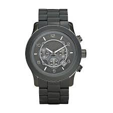 Horlogeband Michael Kors MK8148 Staal/Silicoon Antracietgrijs 24mm